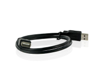 4World USB 2.0  A-A M/F  0.75m BLACK 06131 - 1403944 - zdjęcie 1